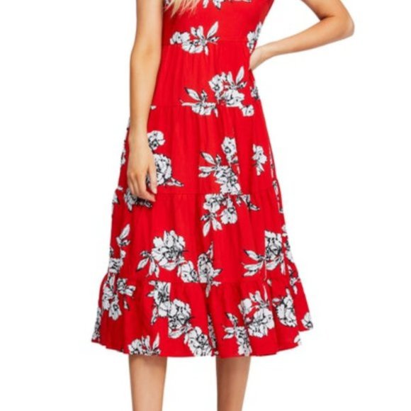 NWT Free People Floral Tiered Rita Midi Dress - Picture 7 of 12